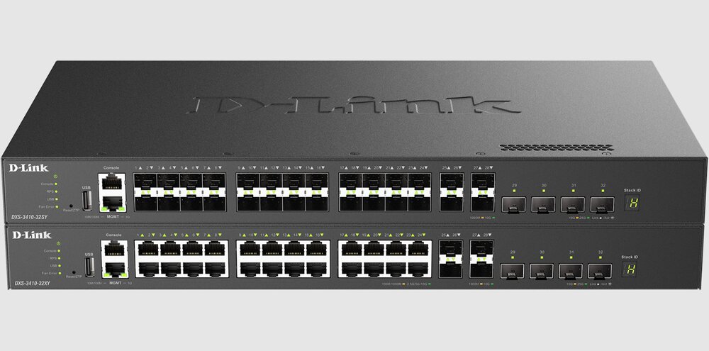 D-Link DXS-3410, switches para PYME y gran empresa con conectividad 10 Gigabit y enlaces 25G